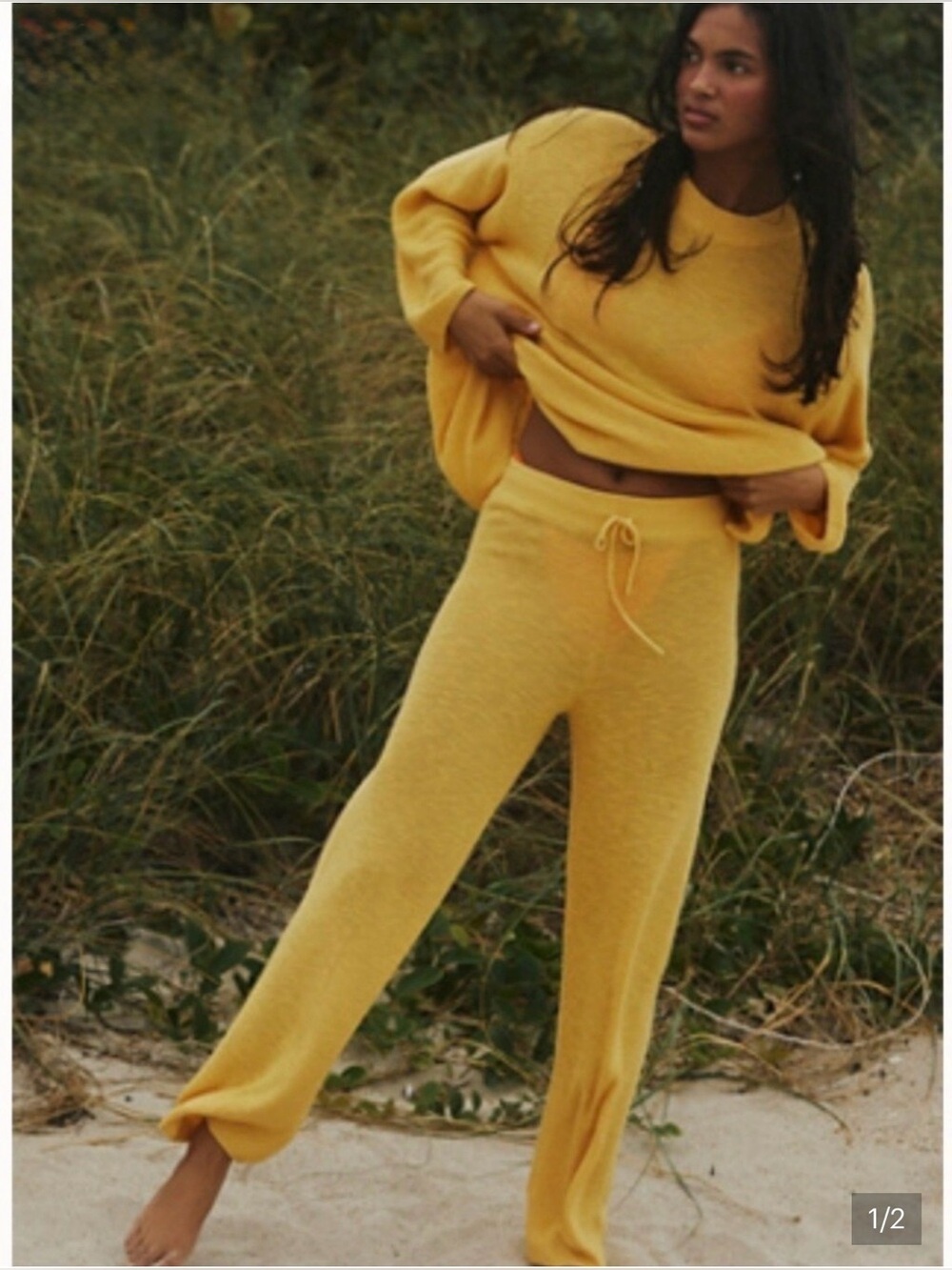 Free People Malibu Beach Pant Set -Marigold